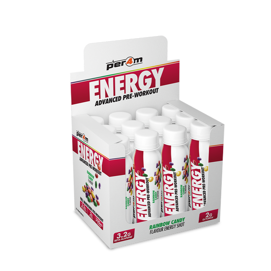 Per4m Energy Pre Workout Shot 12x100ml Rainbow Candy packshot