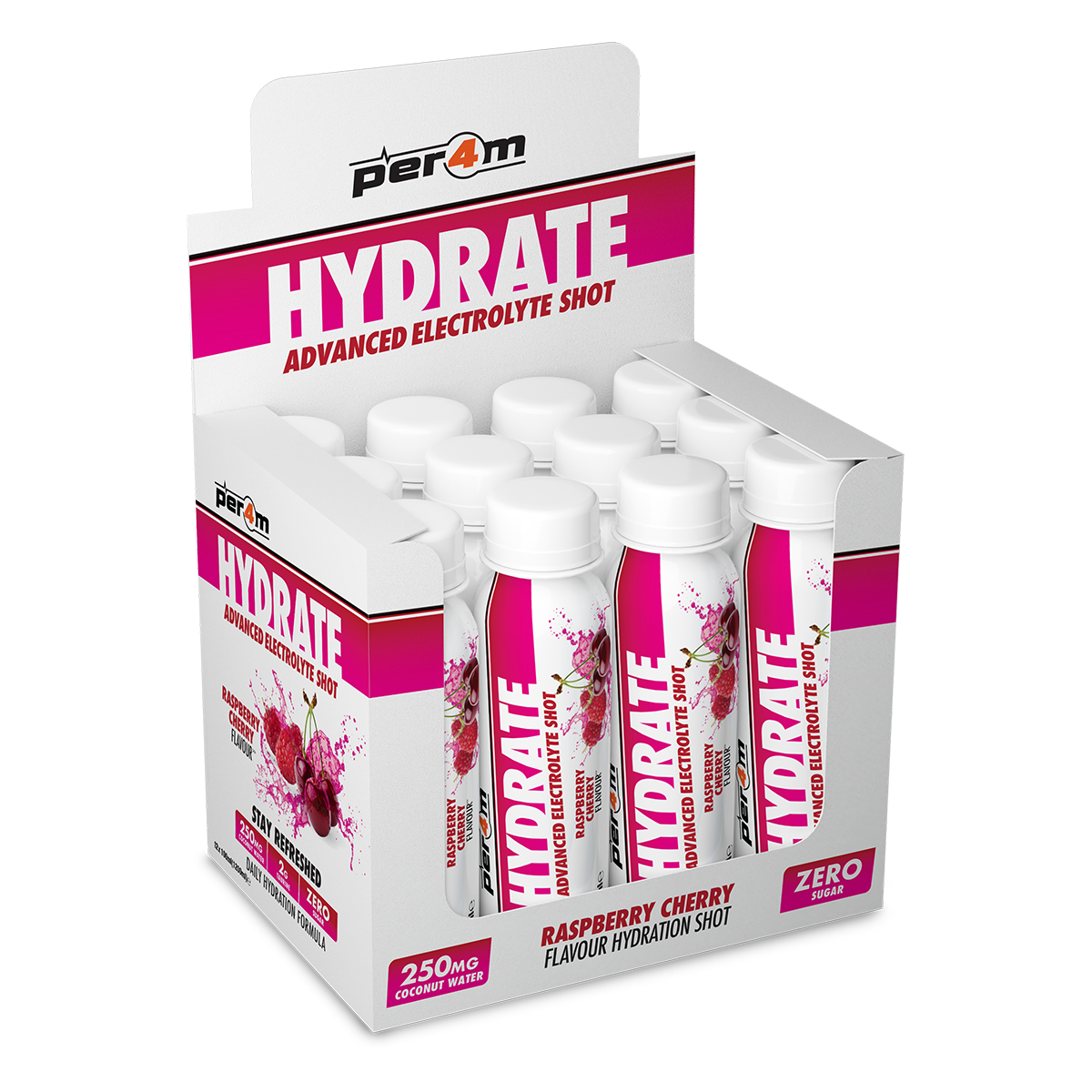 Per4m Hydrate Advanced Electrolyte Shot 12x100ml Raspberry Cherry