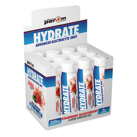 Per4m Hydrate Advanced Electrolyte Shot 12x100ml Strawberry Blackcurrant packshot