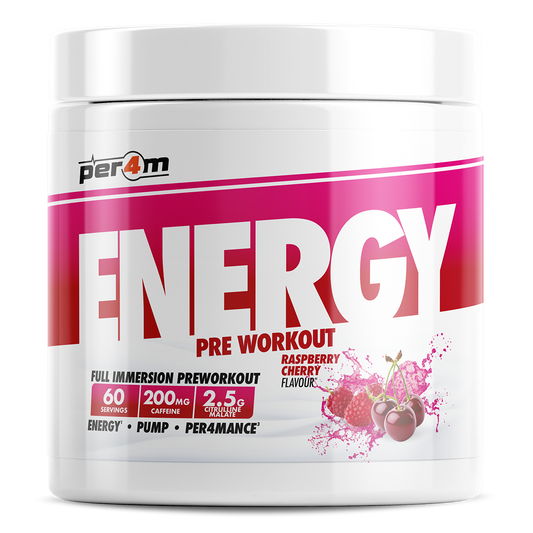Per4m Energy Pre Workout 390g Raspberry Cherry packshot