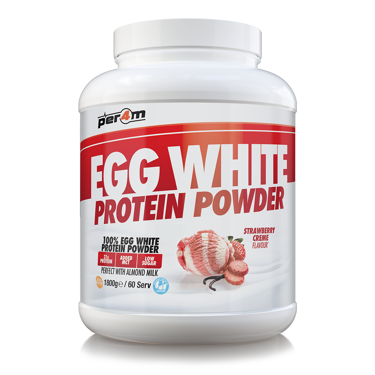 Per4m Egg Protein 1.8kg Strawberry Crème