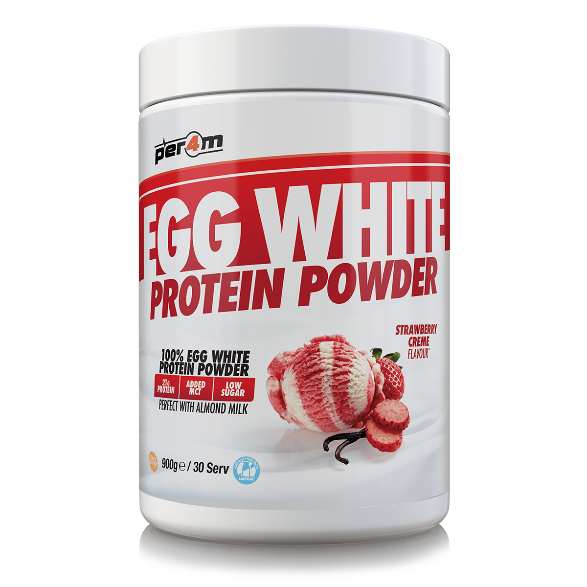 Per4m Per4m Egg Protein 900g Strawberry Creme