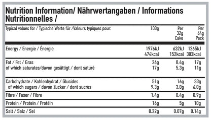 Per4m White Chocolate Rice Cakes — nutrition per cake and pack