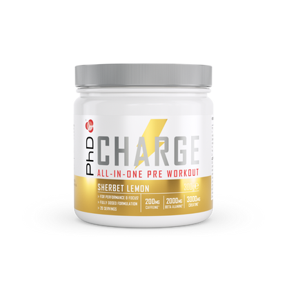 PhD Nutrition Powder Pre Wkt Charge 300g Sherbet Lemon packshot