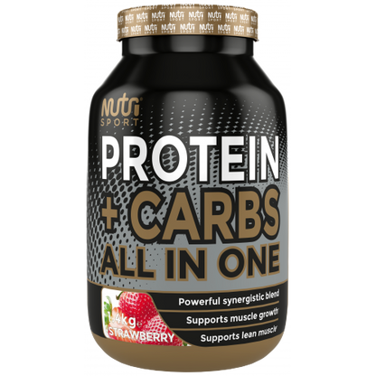 NutriSport Protein + Carbs 1.4kg Strawberry packshot