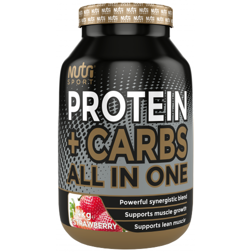 NutriSport Protein + Carbs 1.4kg Strawberry packshot