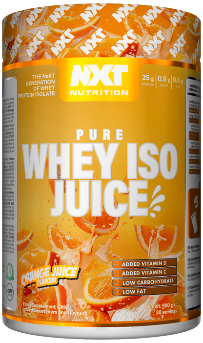 NXT Nutrition Pure Whey ISO Juice 900g Orange Juice packshot