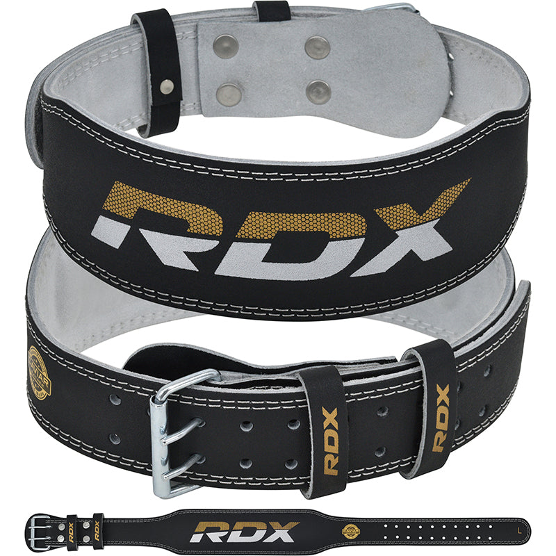 RDX Belt 4" Leather M Black/Gold packshot