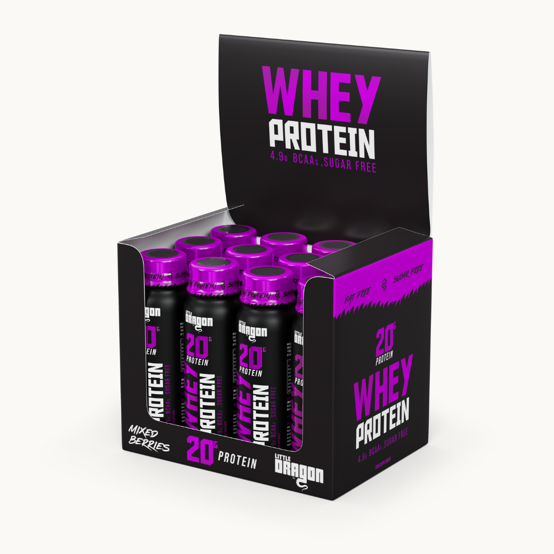Little Dragon Whey Protein Shot 12x100ml Mixed Berries - Mixed Berries