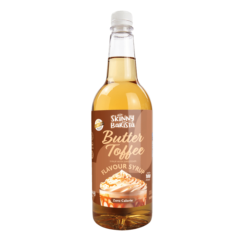 The Skinny Food Co Skinny Barista Zero Calorie Coffee Syrup 1000ml - Butter Toffee (Limited Edition)