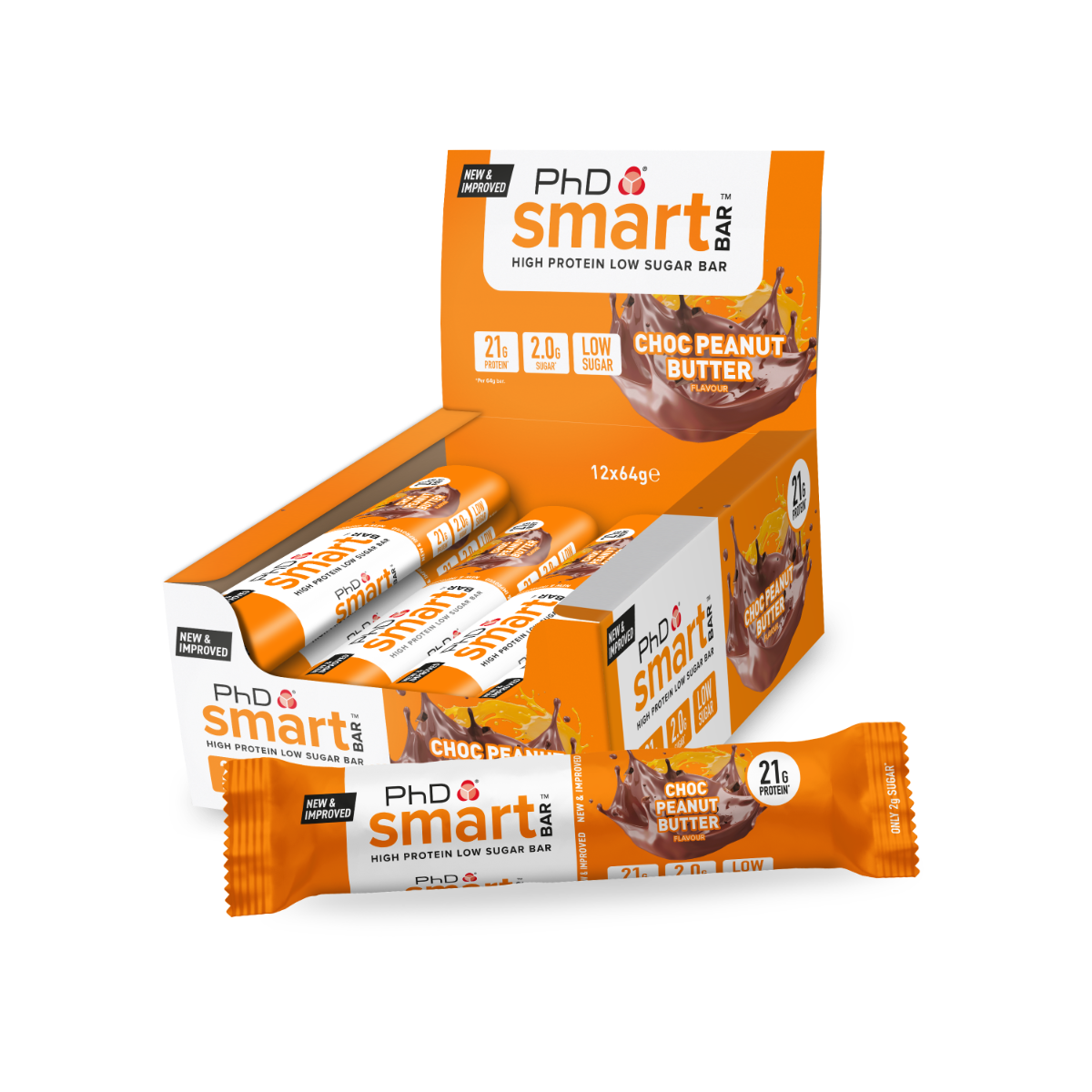 PhD Nutrition Smart Bar 12x64g - Choc Peanut Butter
