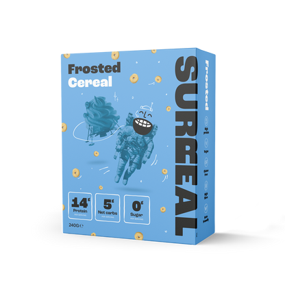 SURREAL Protein Cereal 240g - Frosted product packaging