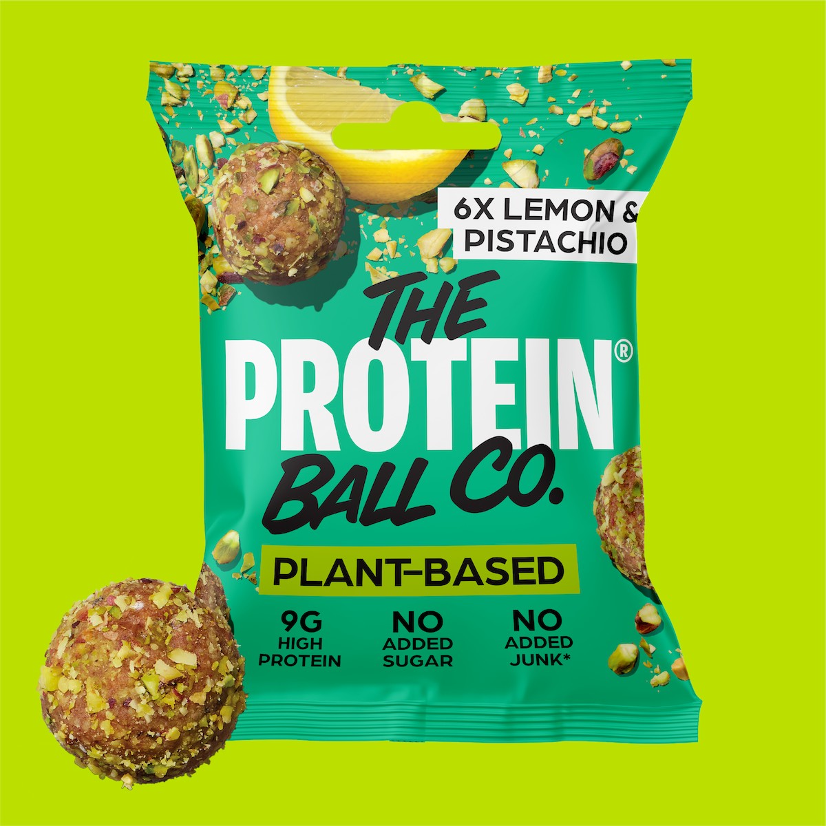 The Protein Ball Co - Lemon & Pistachio official single bag