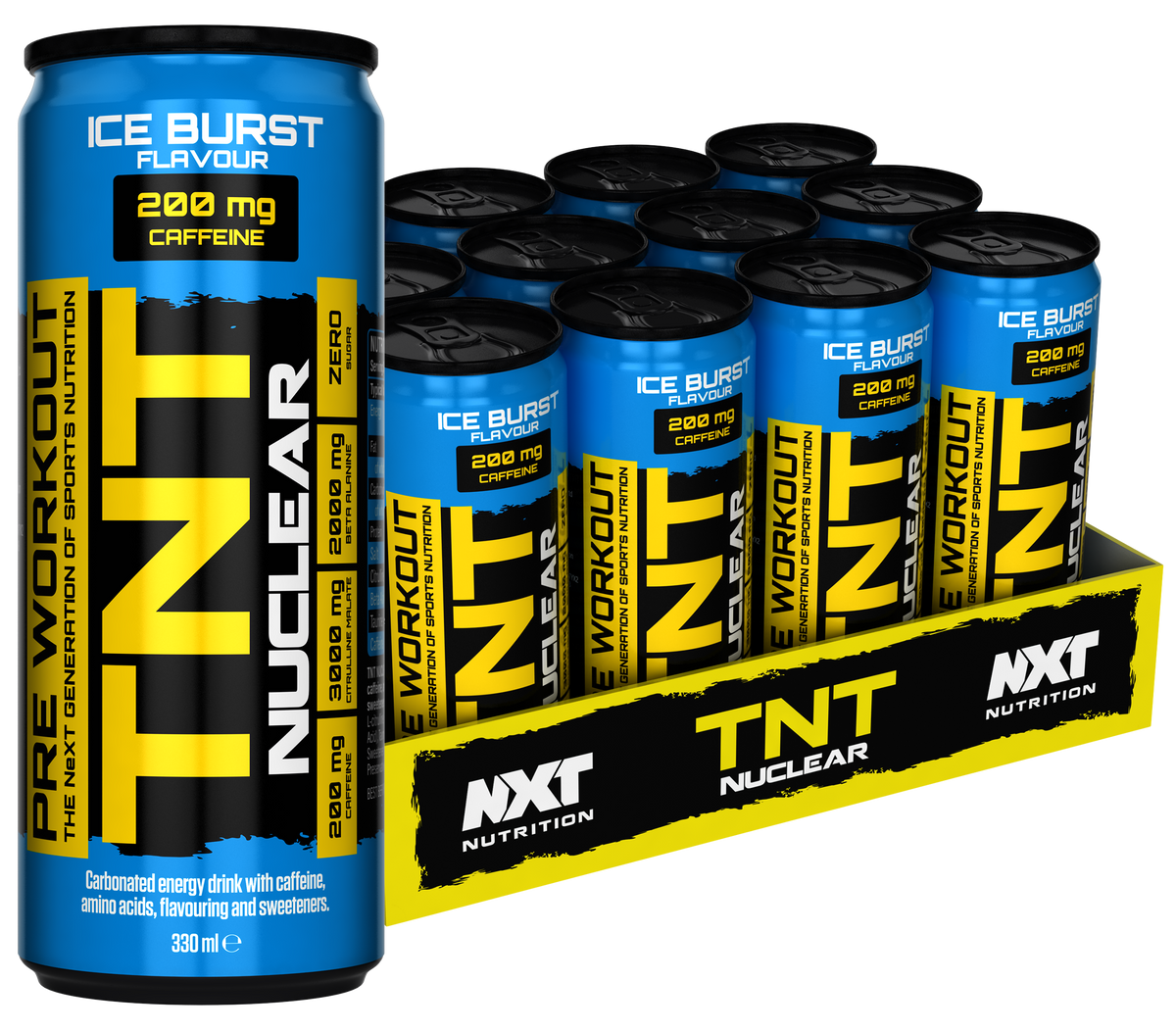NXT Nutrition TNT Nuclear 12x330ml Ice Burst packshot