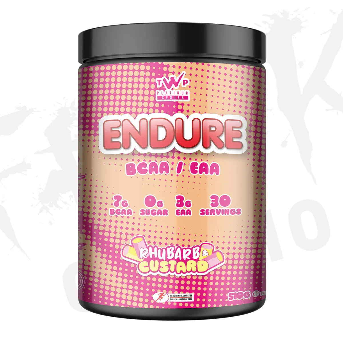 TWP Endure BCAA + EAA 510g Rhubarb & Custard packshot