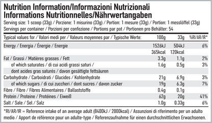 Per4m Advanced Protein 1.8kg Vanilla Creme — nutrition and ingredients
