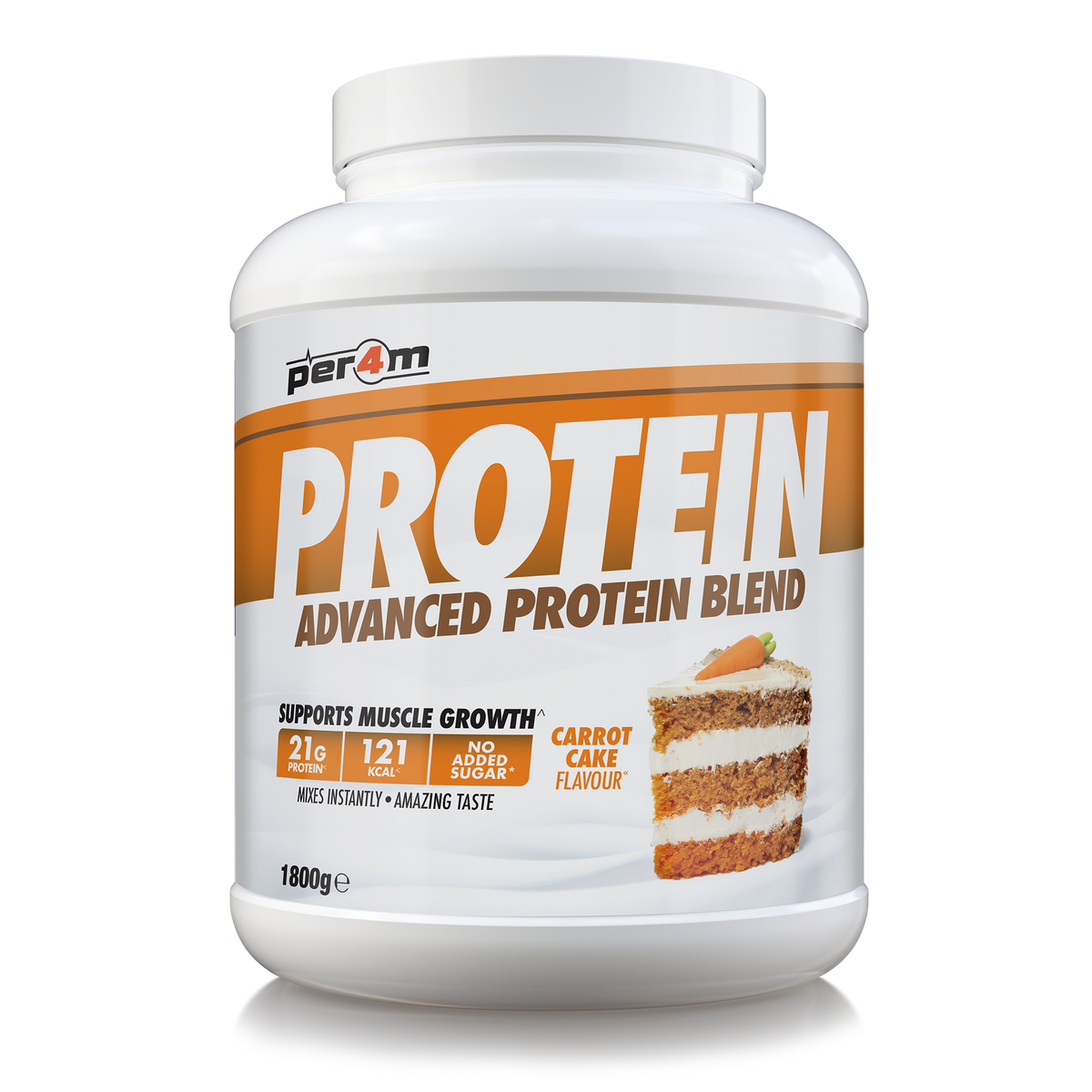 Per4m Advanced Protein 1.8kg Carrot Cake — product pack