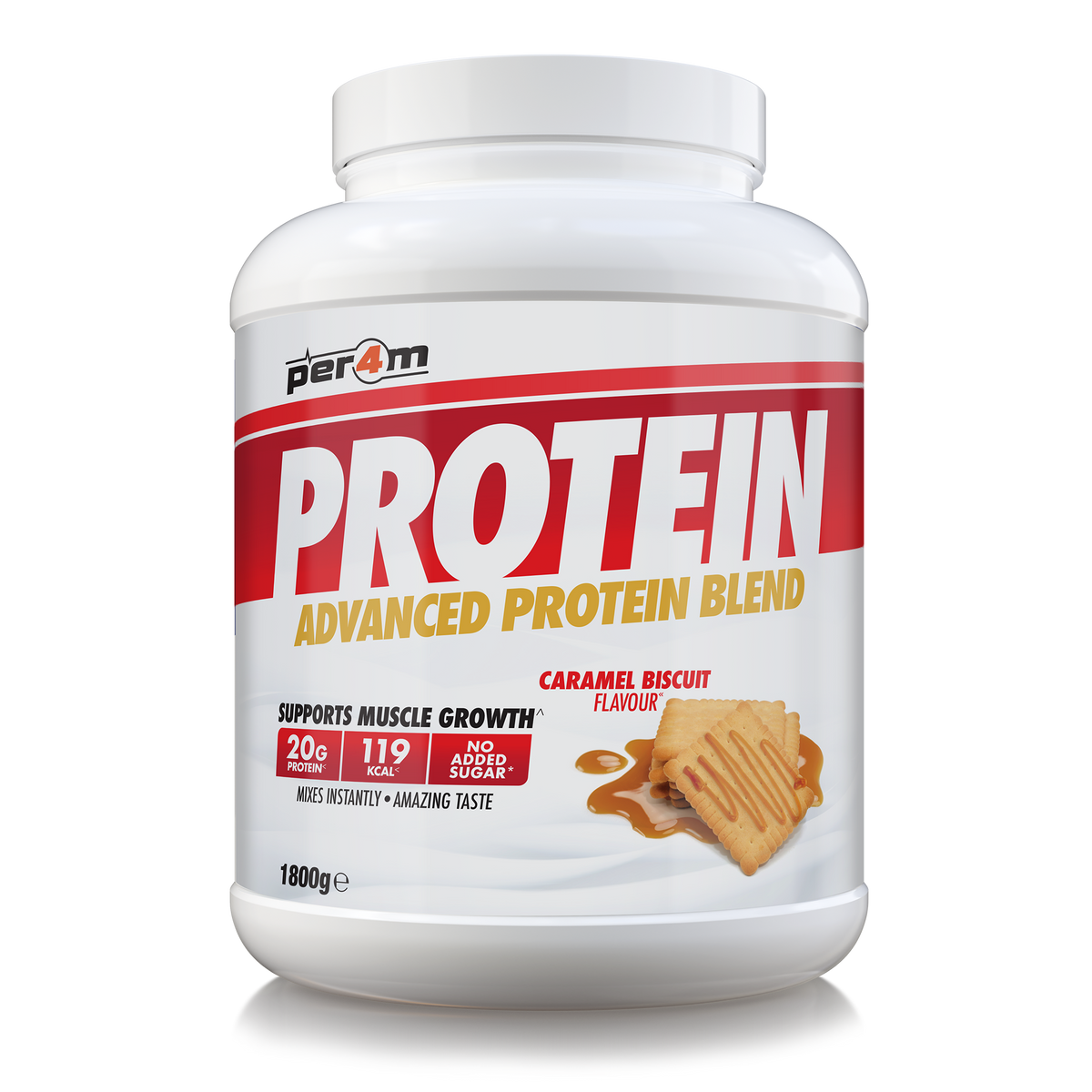 Per4m Advanced Protein 1.8kg Caramel Biscuit — product pack