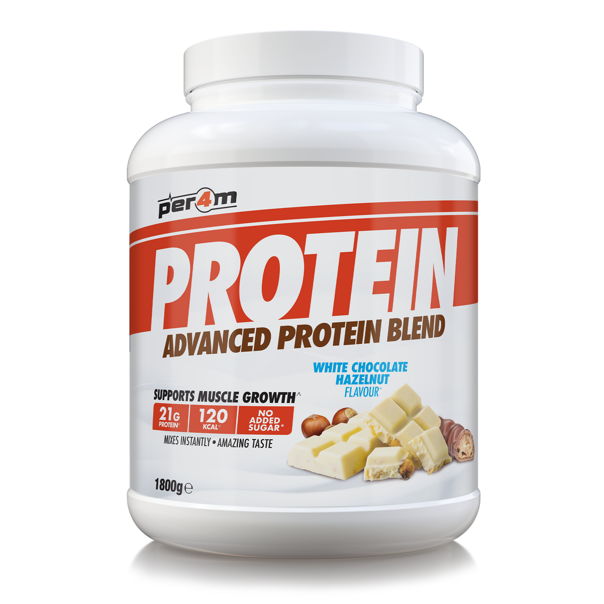 Per4m Advanced Protein 1.8kg White Chocolate Hazelnut — product pack