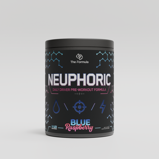 The Formula NEUPHORIC Pre-Workout 480g Blue Raspberry — product pack