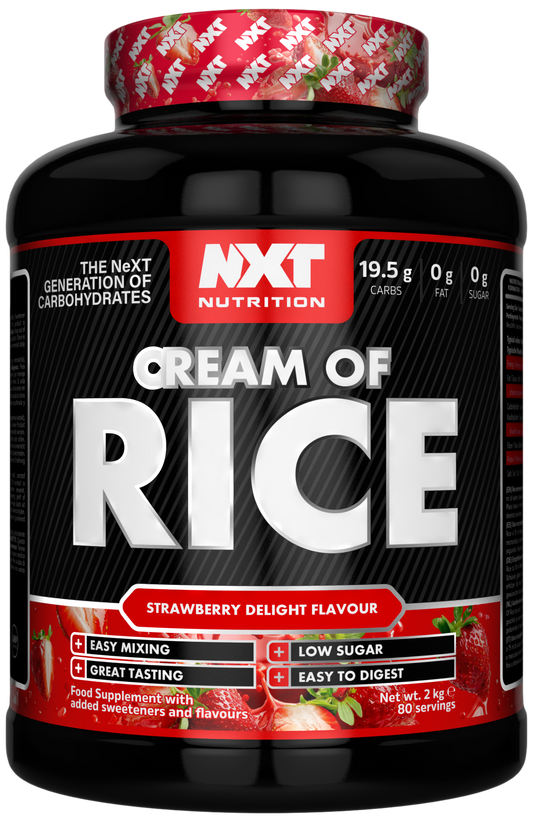 NXT Nutrition Cream of Rice 2kg Strawberry Delight — product pack