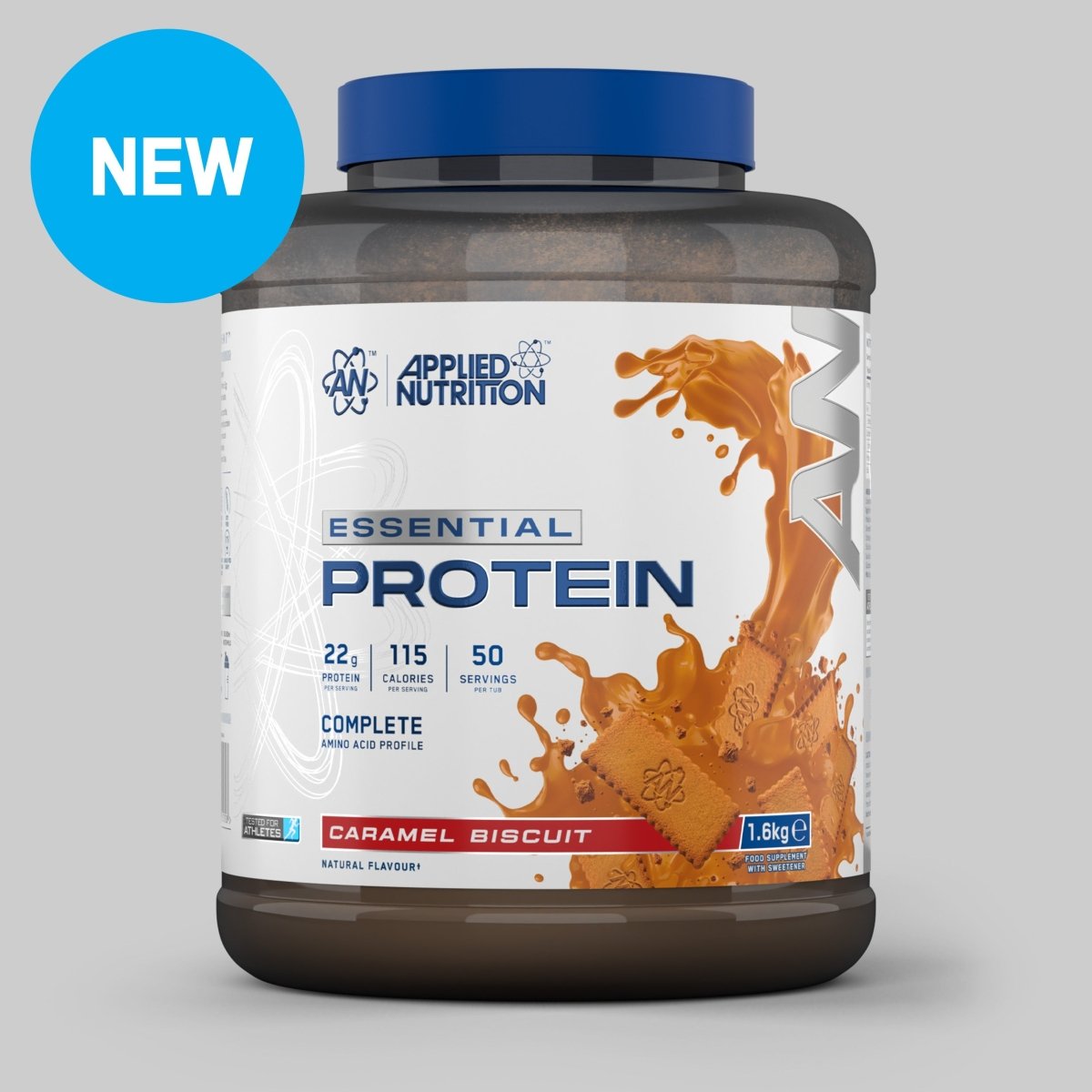 Applied Nutrition Essential Protein 1.6kg Caramel Biscuit — product pack