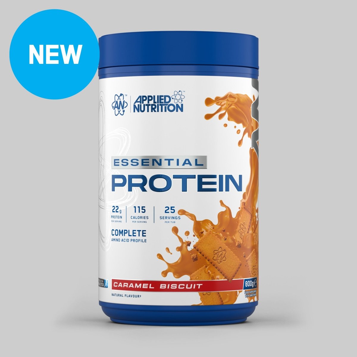 Applied Nutrition Essential Protein 800g Caramel Biscuit — product pack