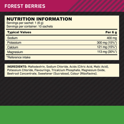 Optimum Nutrition Forest Berries Electrolytes — nutrition and ingredients