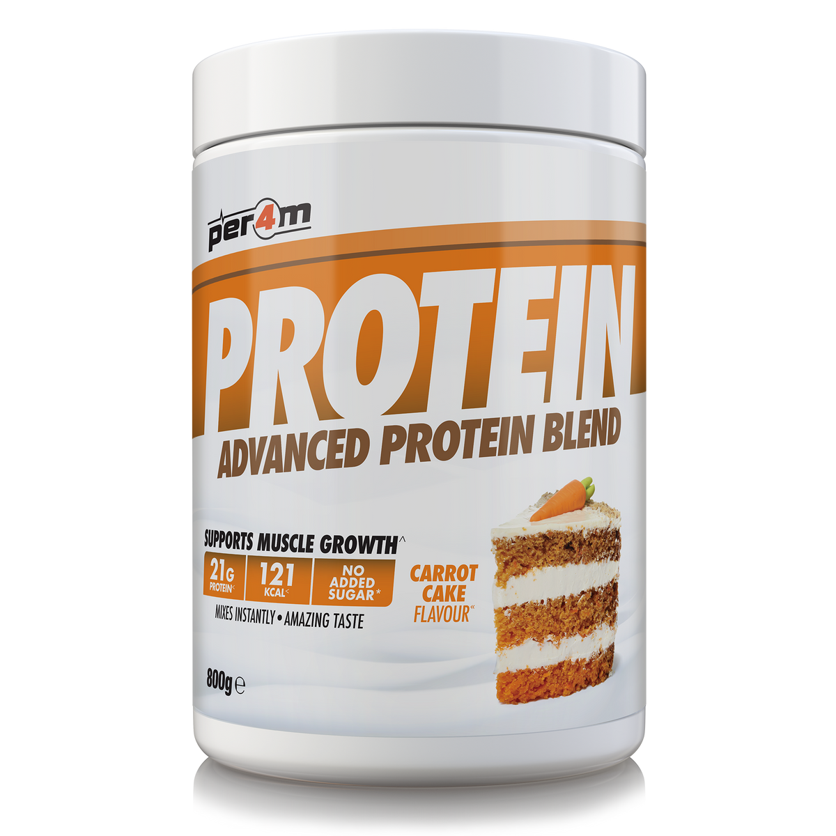 Per4m Advanced Protein 800g Carrot Cake — product pack