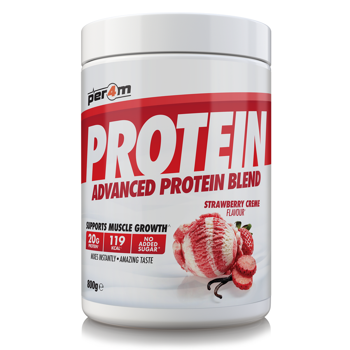 Per4m Advanced Protein 800g Strawberry Creme — product pack