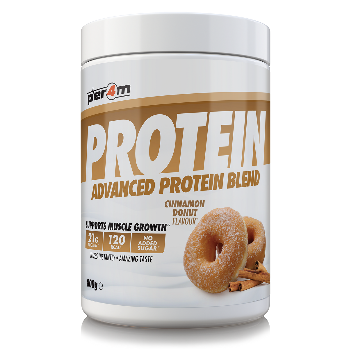Per4m Advanced Protein 800g Cinnamon Donut — product pack