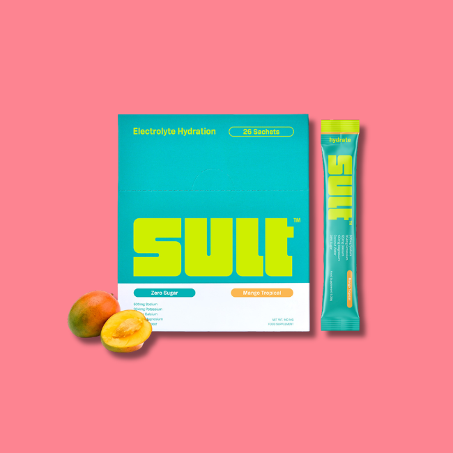 SULT Electrolyte Hydration 26 Sachets Mango Tropical — product pack