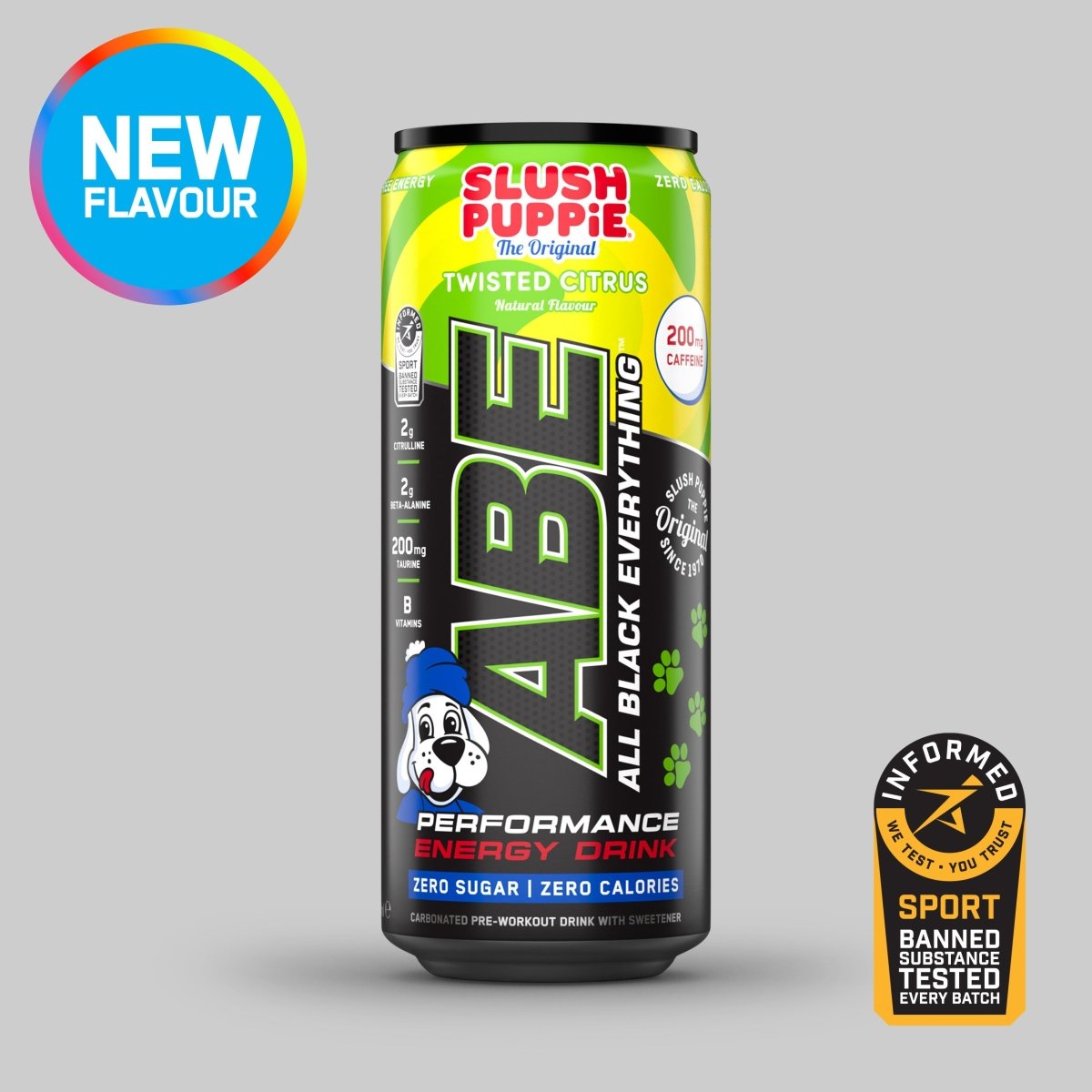 Applied Nutrition ABE Performance Energy Drink 12 x 330ml — Slush Puppie Twisted Citrus — individual pack