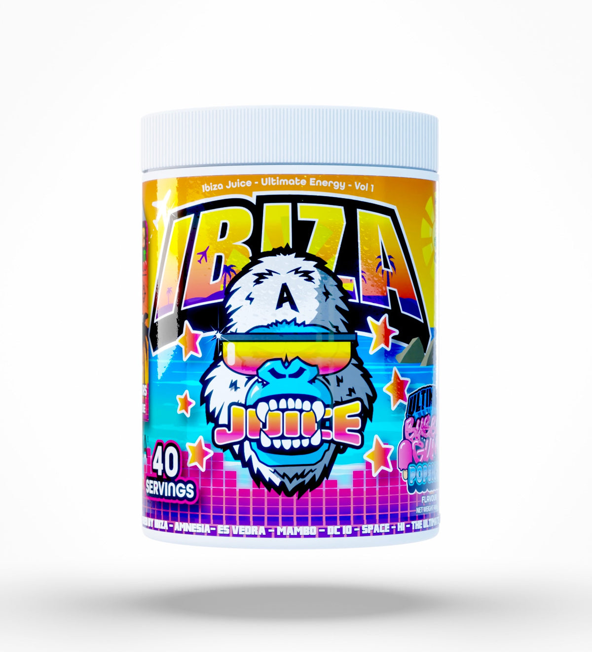 Gorillalpha Ibiza Juice 480g — Ultimate Bubble Gum Popsicle — product front