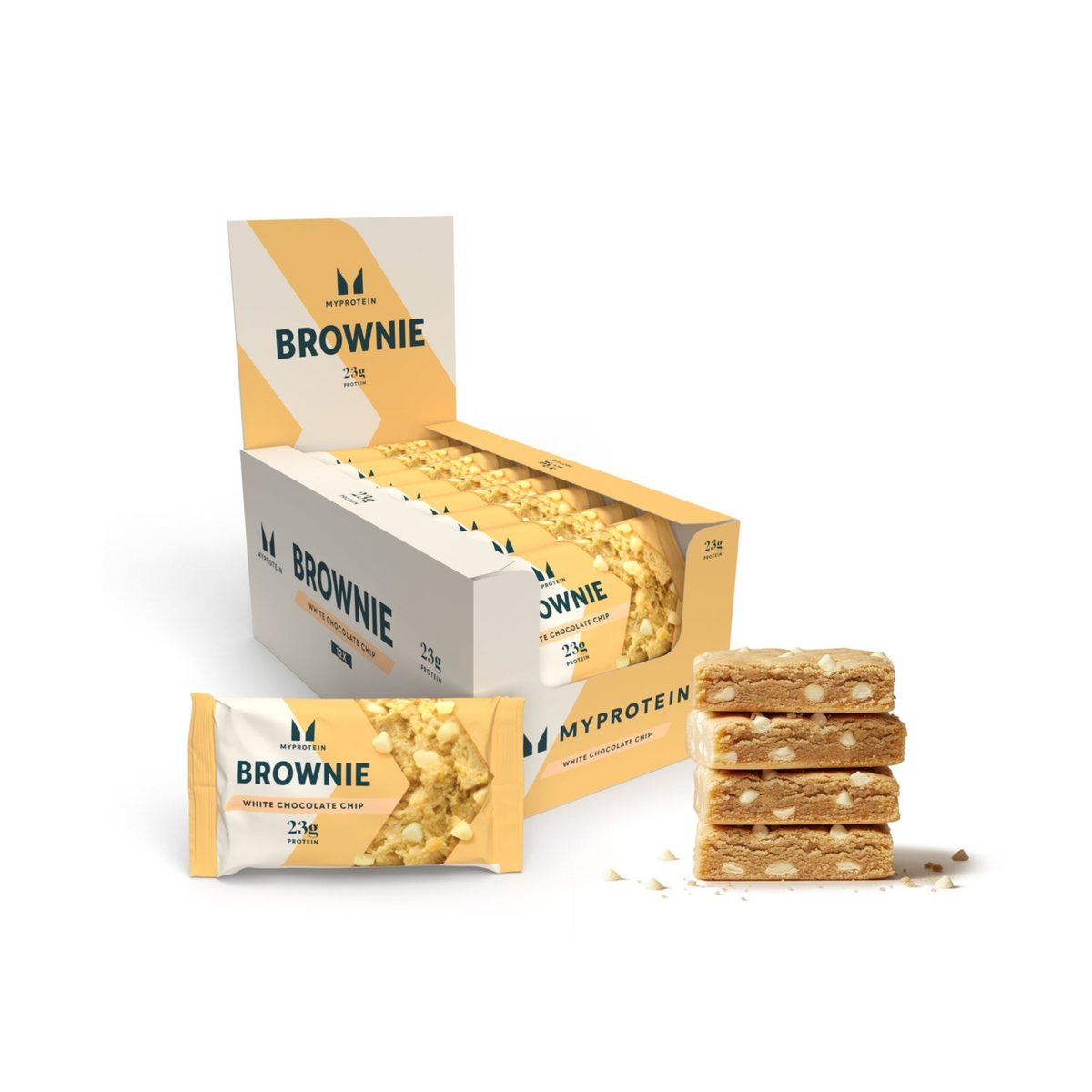 MyProtein Protein Brownie 12x75g — White Chocolate Chip