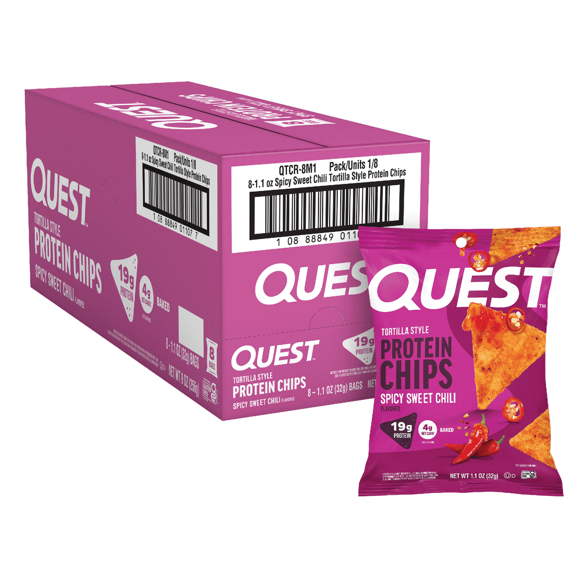 Quest Nutrition Protein Chips 8x32g — Spicy Sweet Chilli