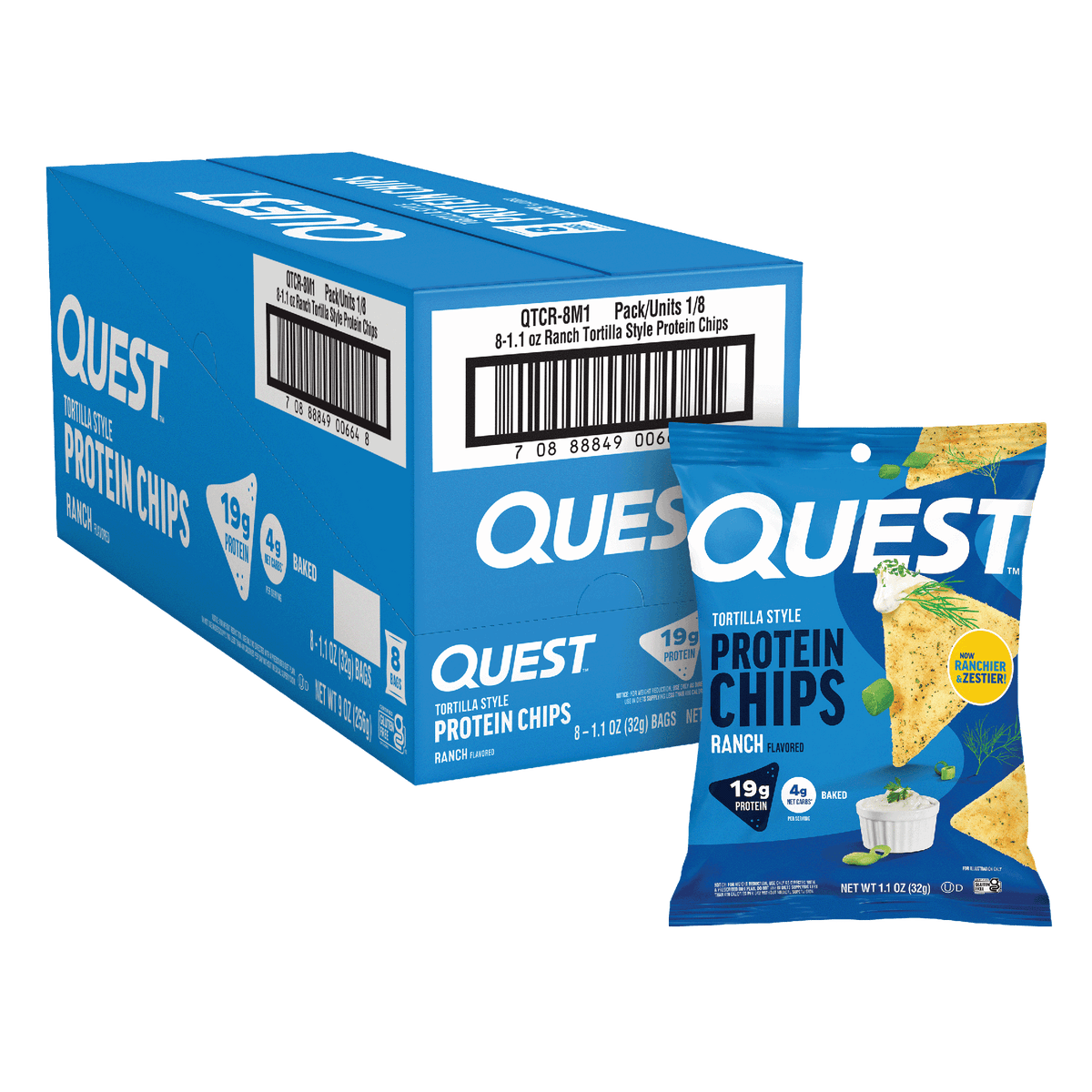 Quest Nutrition Protein Chips 8x32g — Ranch