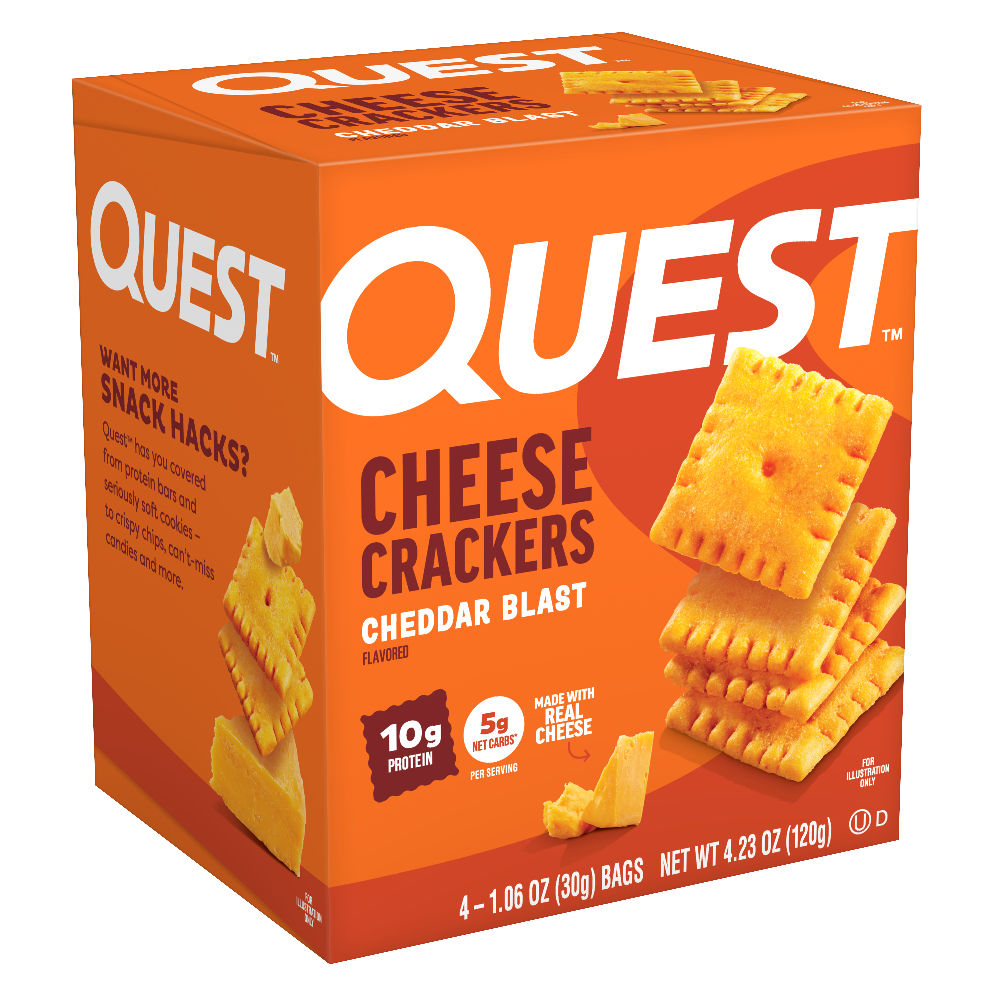 Quest Nutrition Cheese Crackers 4x30g — Cheddar Blast