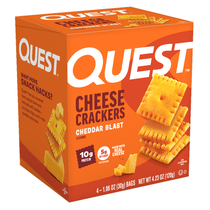 Quest Nutrition Cheese Crackers 4x30g — Cheddar Blast