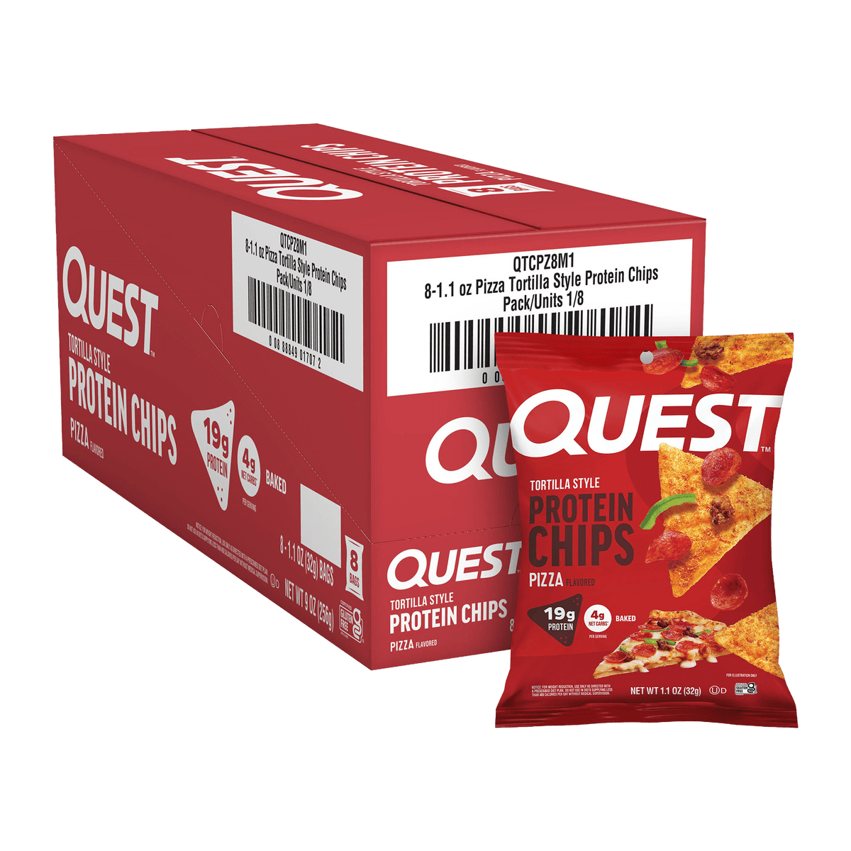 Quest Nutrition Protein Chips 8x32g — Pizza