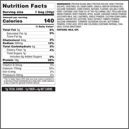 Quest Nutrition Protein Chips 8x32g — Pizza — manufacturer nutrition and ingredients, 32g serving