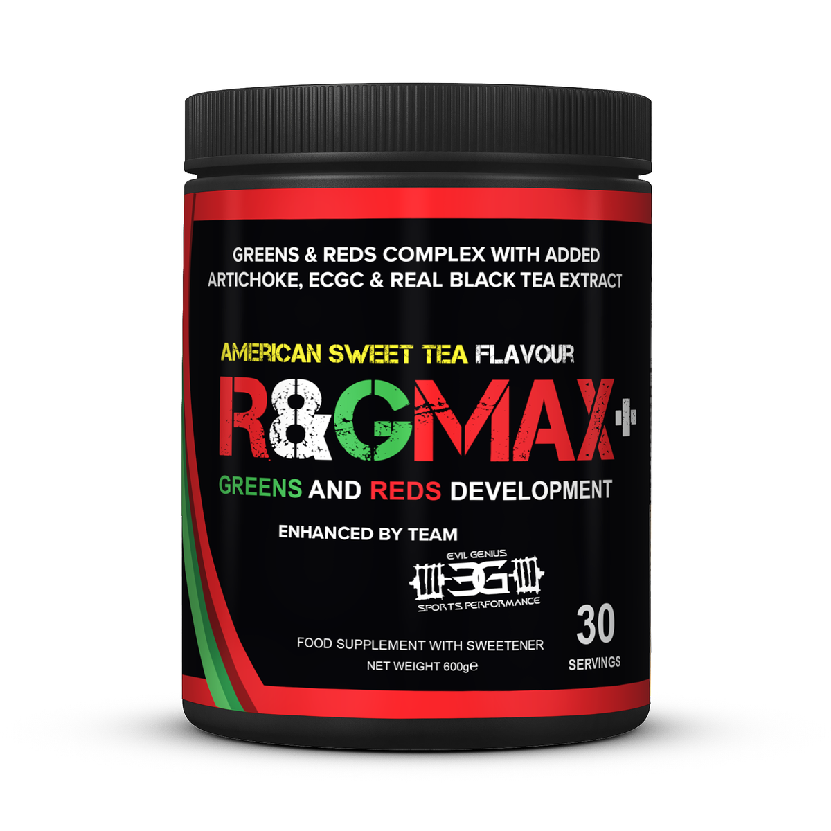 Strom Sports R&GMAX Greens & Reds 600g - American Sweet Treat front pack