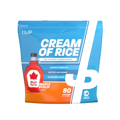 Trained By JP Cream Of Rice 2kg - Maple Syrup front pack