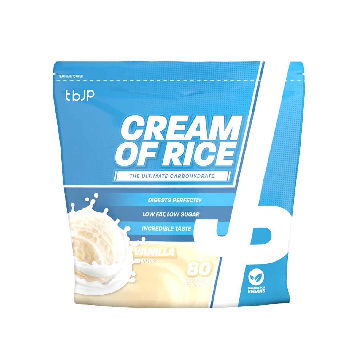 Trained By JP Cream Of Rice 2kg - Vanilla front pack