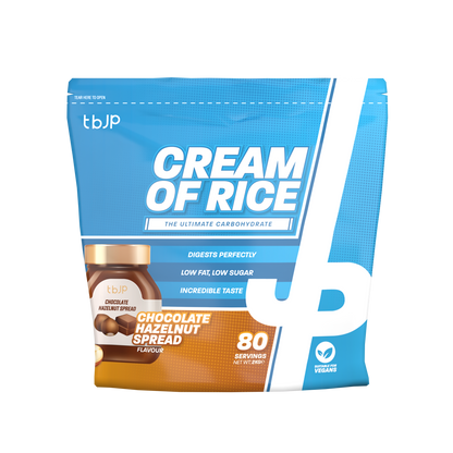 Trained By JP Cream Of Rice 2kg - Chocolate Hazelnut front pack