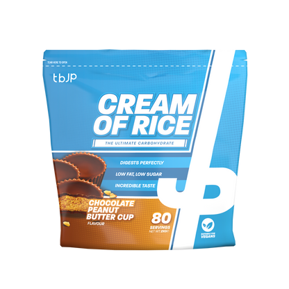 Trained By JP Cream Of Rice 2kg - Chocolate Peanut Butter Cup front pack