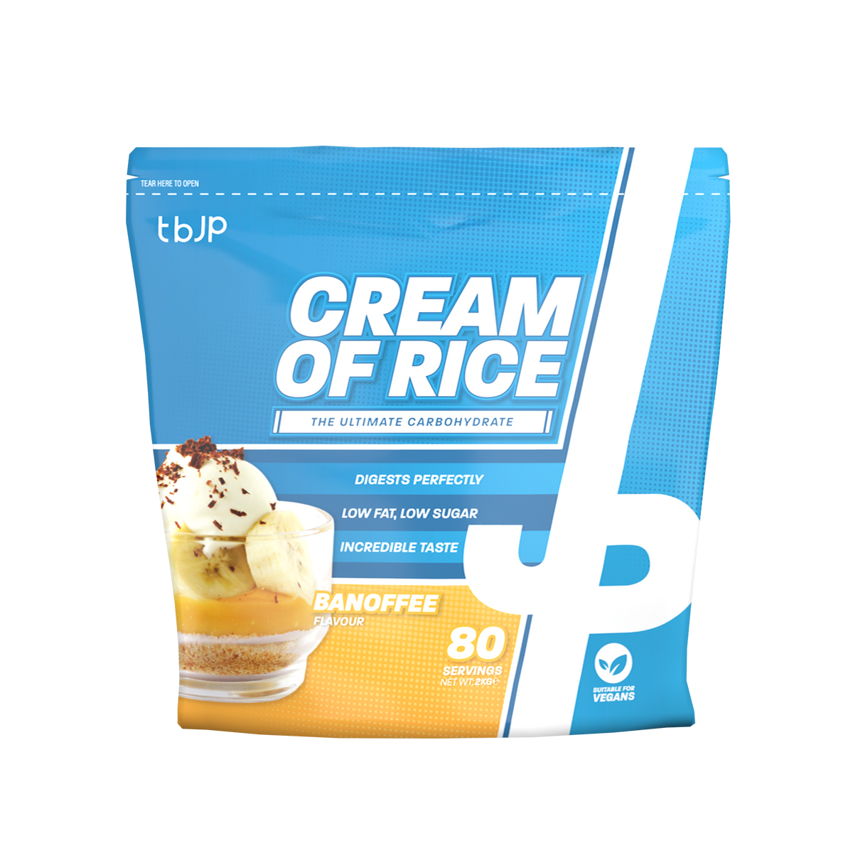 Trained By JP Cream Of Rice 2kg - Banoffee front pack