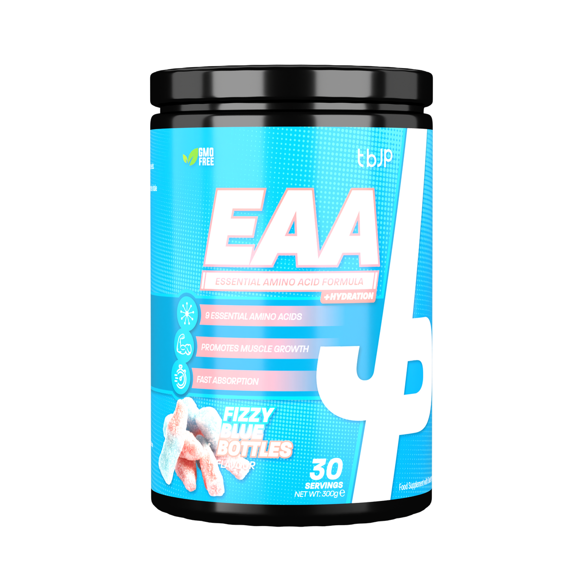 Trained By JP EAA 300g - Fizzy Blue Bottle front pack
