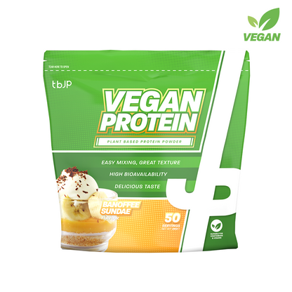Trained By JP Vegan Protein 2kg - Banoffee Sundae front pack