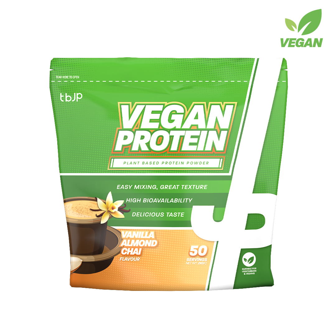 Trained By JP Vegan Protein 2kg - Vanilla Almond Chai front pack